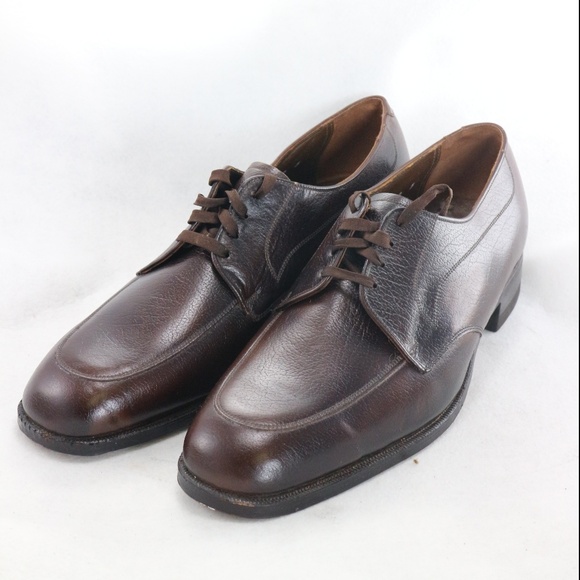 VTG FLORSHEIM Blucher Apron Toe Oxford Shoes Sz 10 N Men - Picture 2 of 8
